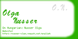 olga nusser business card